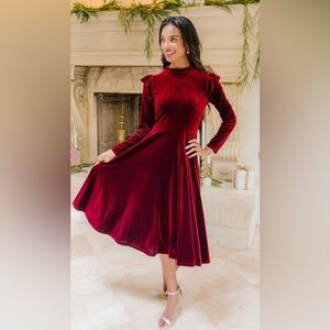 Ivy City Co LaLa Lady in Red XS Dress + 3T Mini Bundle